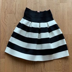 Anthropologie Striped Structured Bubble Skirt